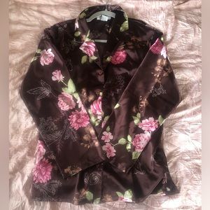 Vintage Morgan Taylor Intimates Satin Button Up